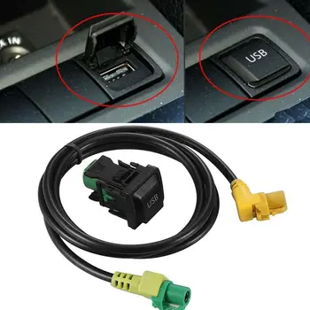 איכות גבוהה USB יציאת רכב החלפת שקע עם כבל אביזרים RCD510 RCD310 פולקסווגן גולף/GTI/R MK5 MK6 ' טה USB להחליף כבל התמונה