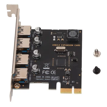 PCI-E ל-USB 3.0 הרחבה כרטיס 4 יציאות 5Gbps במהירות גבוהה אספקת שידור חינם USB3.0 כרטיס הרחבה התמונה