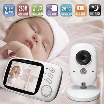 VB603 מוניטור לתינוק עם מצלמה 3.2 אינץ LCD אלקטרונית בייביסיטר 2 Way אודיו לדבר ראיית לילה וידאו המטפלת רדיו התינוק המצלמה התמונה
