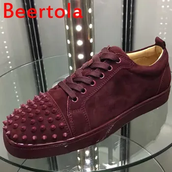 2020 Beertola עדר של גברים נעלי ספורט תחתית שטוחה נעליים מזדמנים גברים קוצים נעליים מזדמנים זכר רחוב אופנה Chaussures גודל גדול התמונה