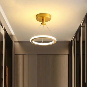 LED מודרנית נברשת אורות חיסכון באנרגיה נברשת ברזל יצוק מעגל תקרה תלויה מנורת מטבח, חדר שינה תאורה התמונה