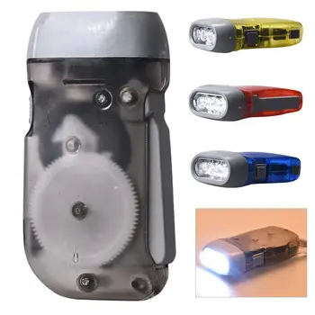 3 LED יד לחץ פנס קמפינג טיולי הליכה חירום ידנית גנרטור לפיד המנורה Accessary התמונה