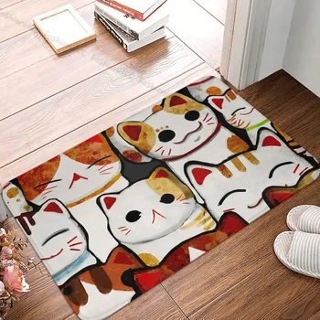 יפנית החלקה לשטיח בסלון שטיח חתול מזל במסדרון שטיח ברוכים הבאים השטיח עיצוב חדר השינה התמונה
