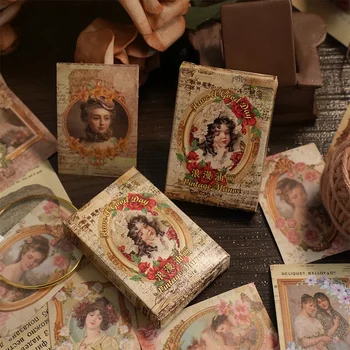 30 יח ' בציר אלבום מדבקות עתיק דקורטיביים DIY נייר דביק מדבקות עבור אלבומי קלפים התמונה