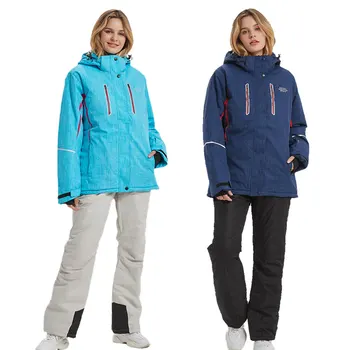 סקי חדש חליפת נשים -30 חמים עמיד למים Windproof חורף שלג, סנובורד מעילים, מכנסי סקי וסנובורד חליפות מותגים התמונה