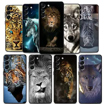חיה אריה, נמר זאב טלפון Case For Samsung Galaxy S22 S21 S20 בנוסף S10 S8 S7 S9 S10e אולטרה-פה קצה מעטפת סיליקון התמונה