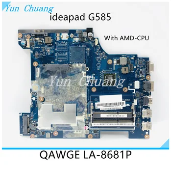 QAWGE לה-8681P לוח אם מחשב נייד עבור LENOVO Ideapad G585 N585 המחברת Mainboard עם AMD CPU DDR3 90001075 התמונה